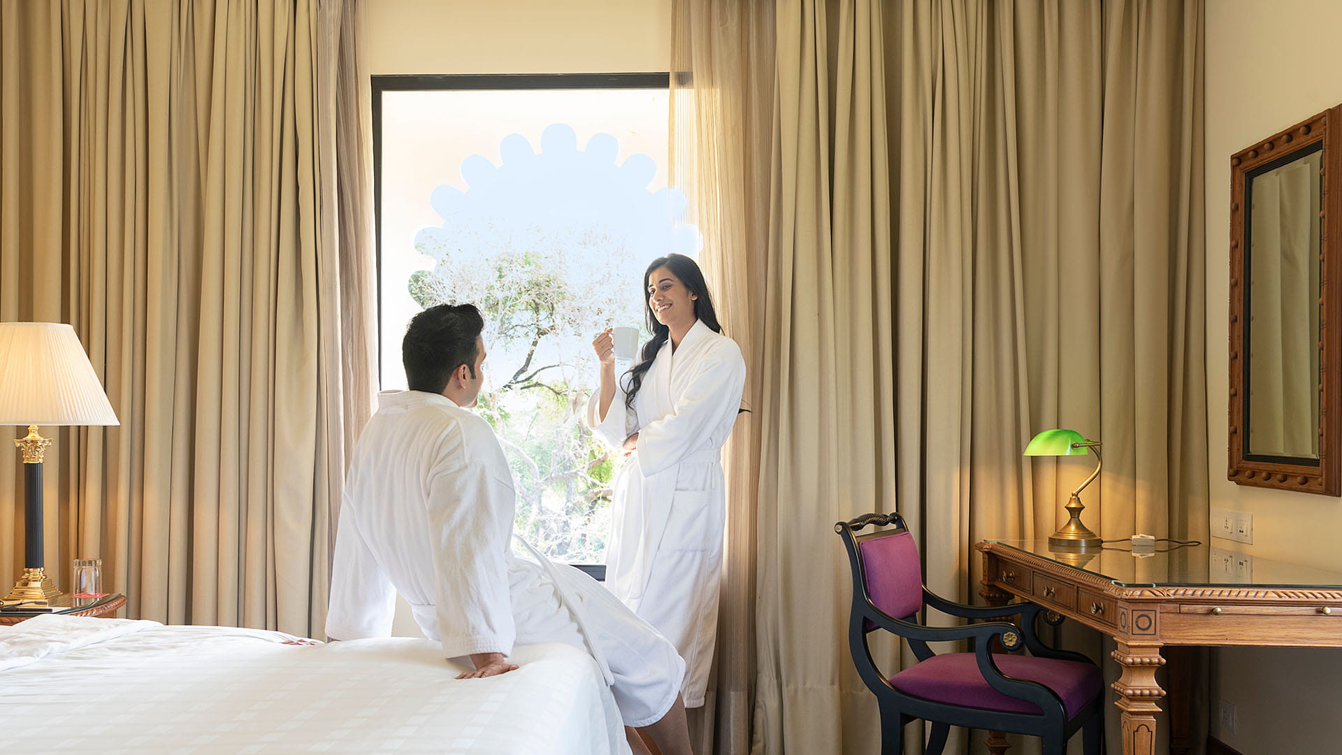 Room and suite options at Trident Udaipur, a 5 star hotel in Udaipur with scenic views.